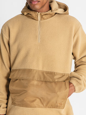 hoodies / Camel Cargo Sherpa Hoodie