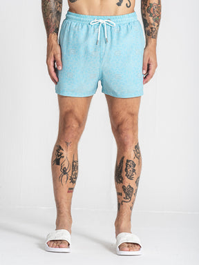 swimshorts / Light Blue Tiled Swimshorts