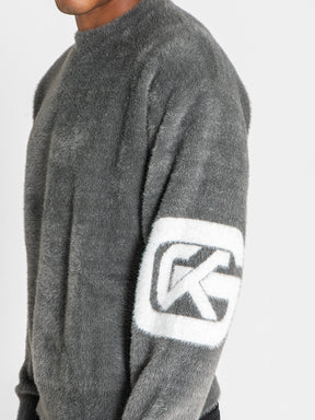 sweats / Grey Structure Knit Sweater