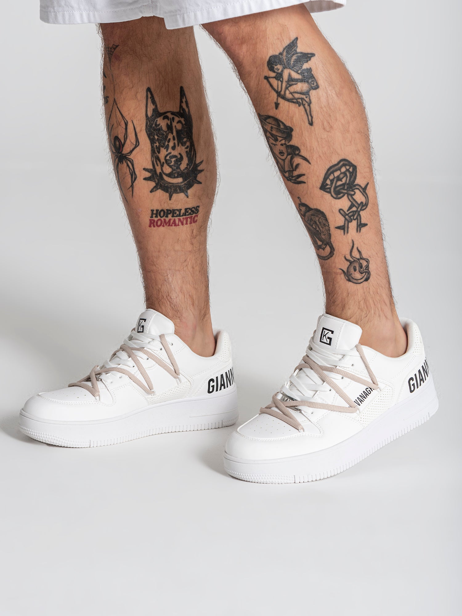 sneakers / White Wrapped Natural Sneakers