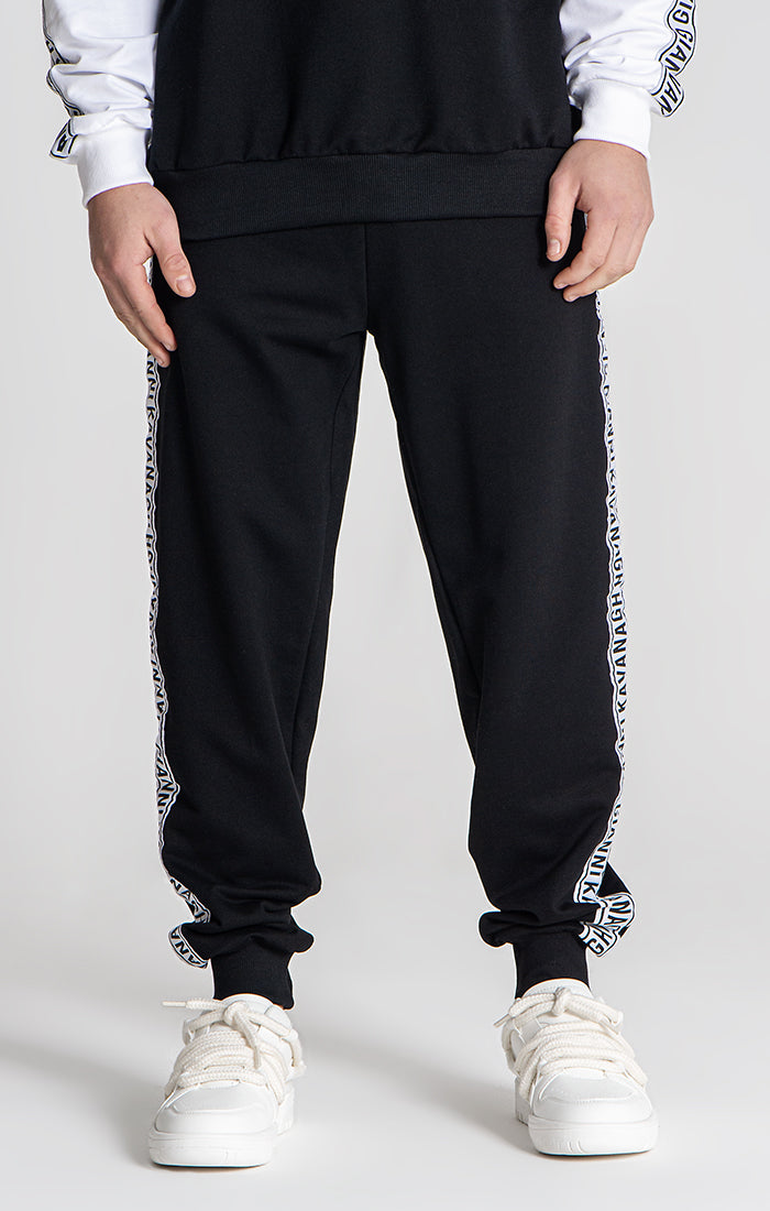 Black Partition Joggers