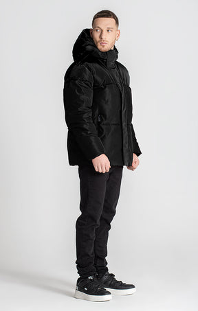 Black Sauce Puffer Jacket