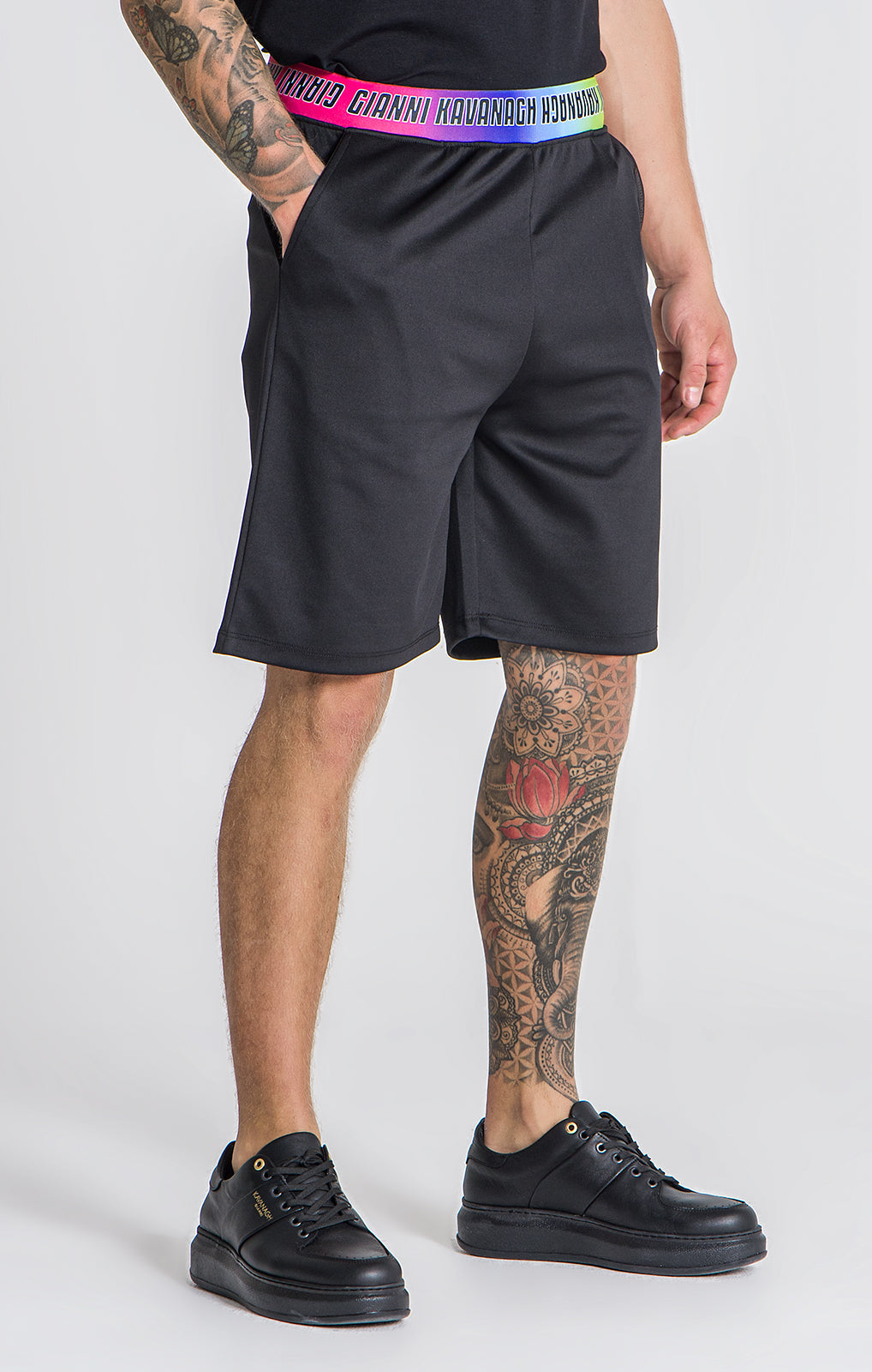 Black Chromatica Elastic Shorts