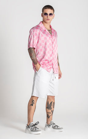 Pink Checkers Satin Shirt