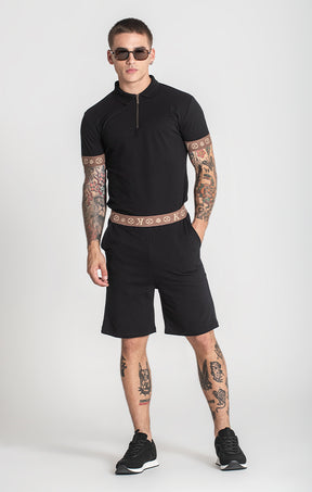 Black ChoKo Zip Polo