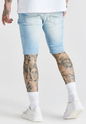 Blue Distressed Denim Short (3)