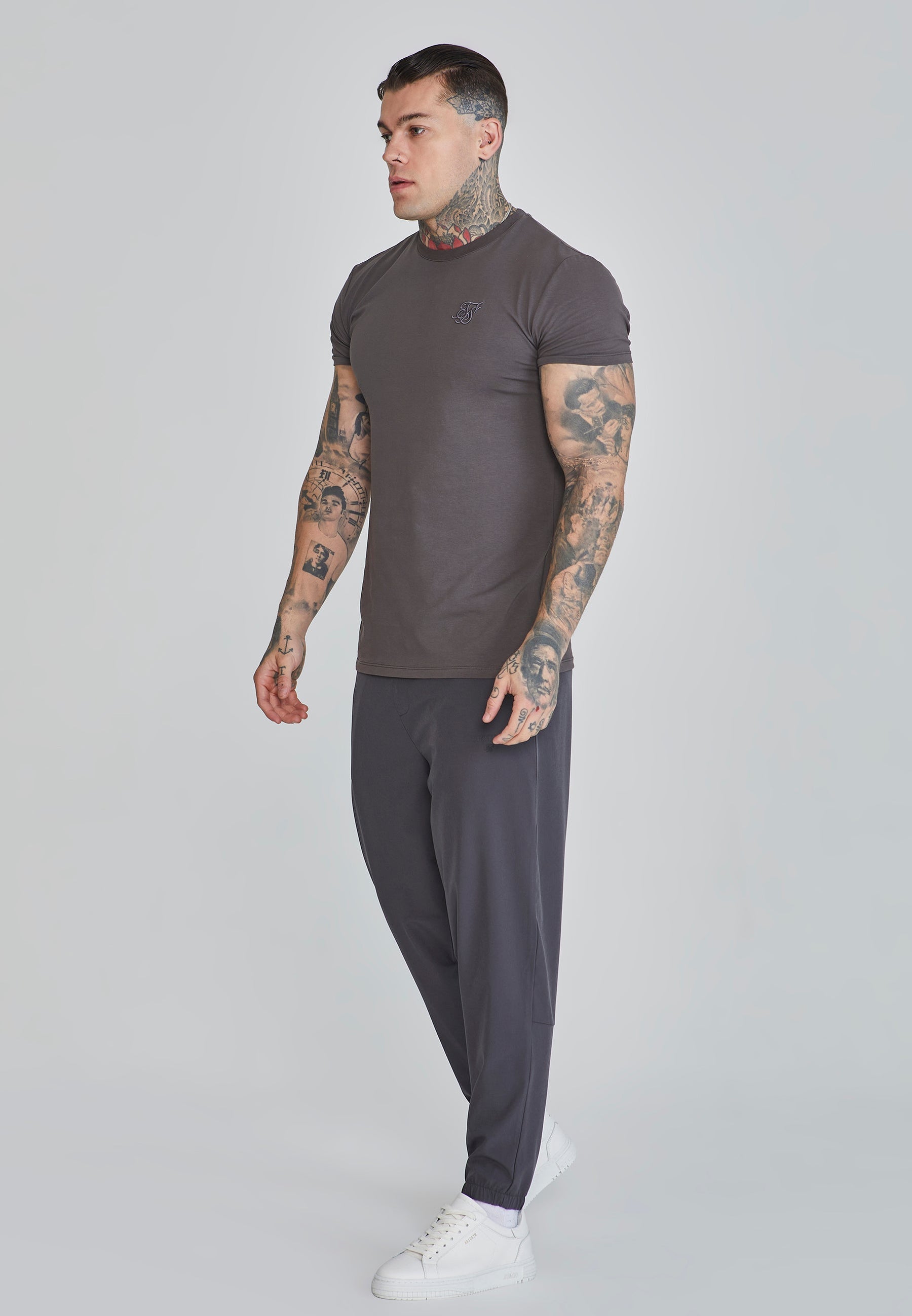 Grey Muscle Fit T-Shirt (3)