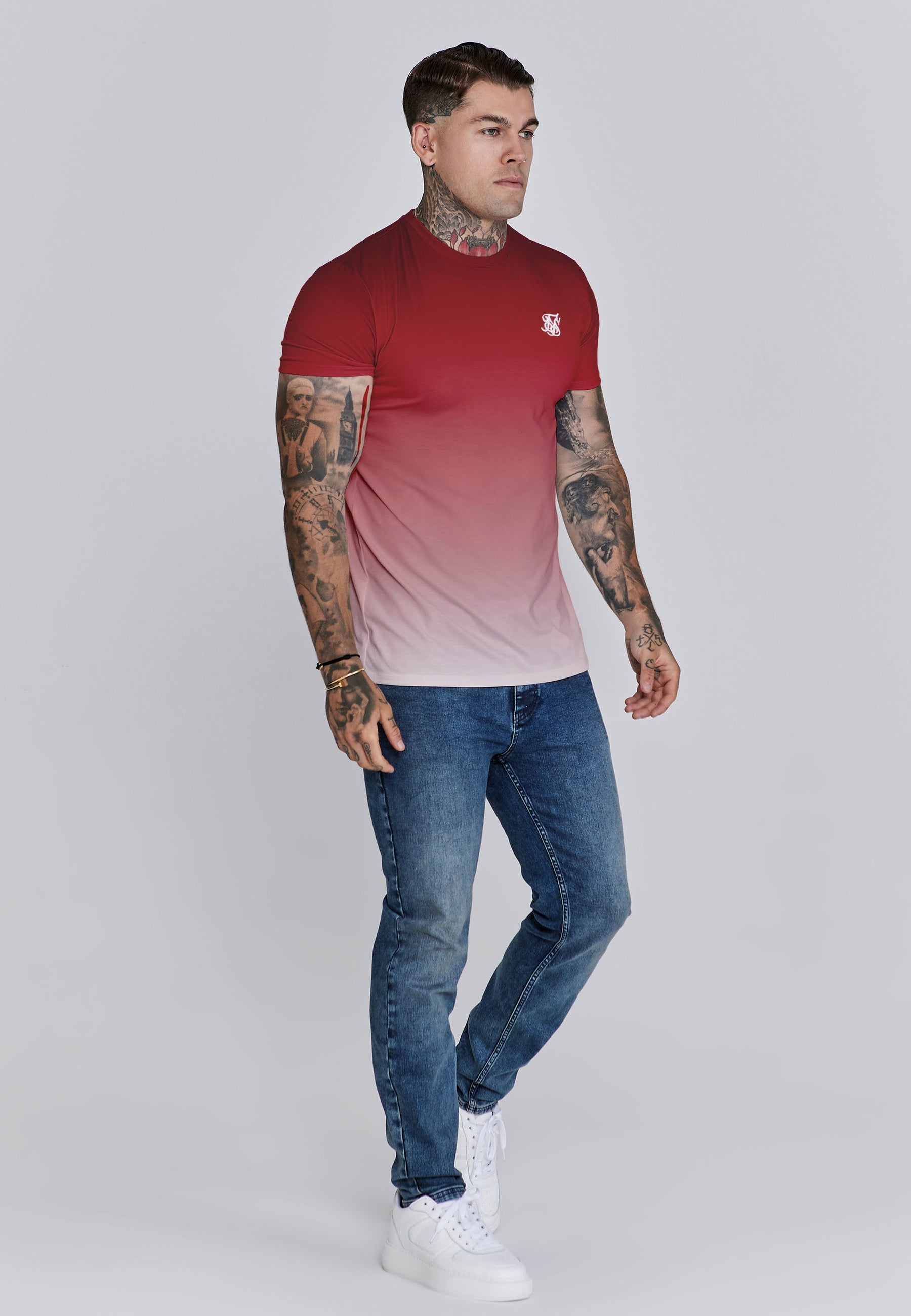 Red White Fade T-Shirt (3)