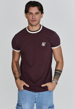 Burgundy Ringer T-Shirt