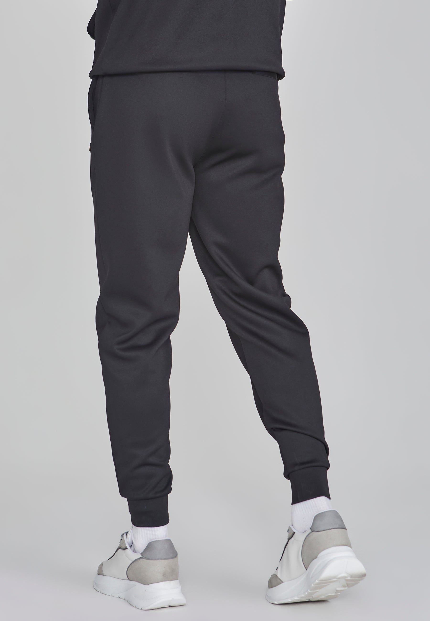 Black Essentials Poly Track Pants (3)