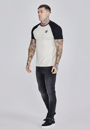 Ecru Black Raglan T-Shirt (3)