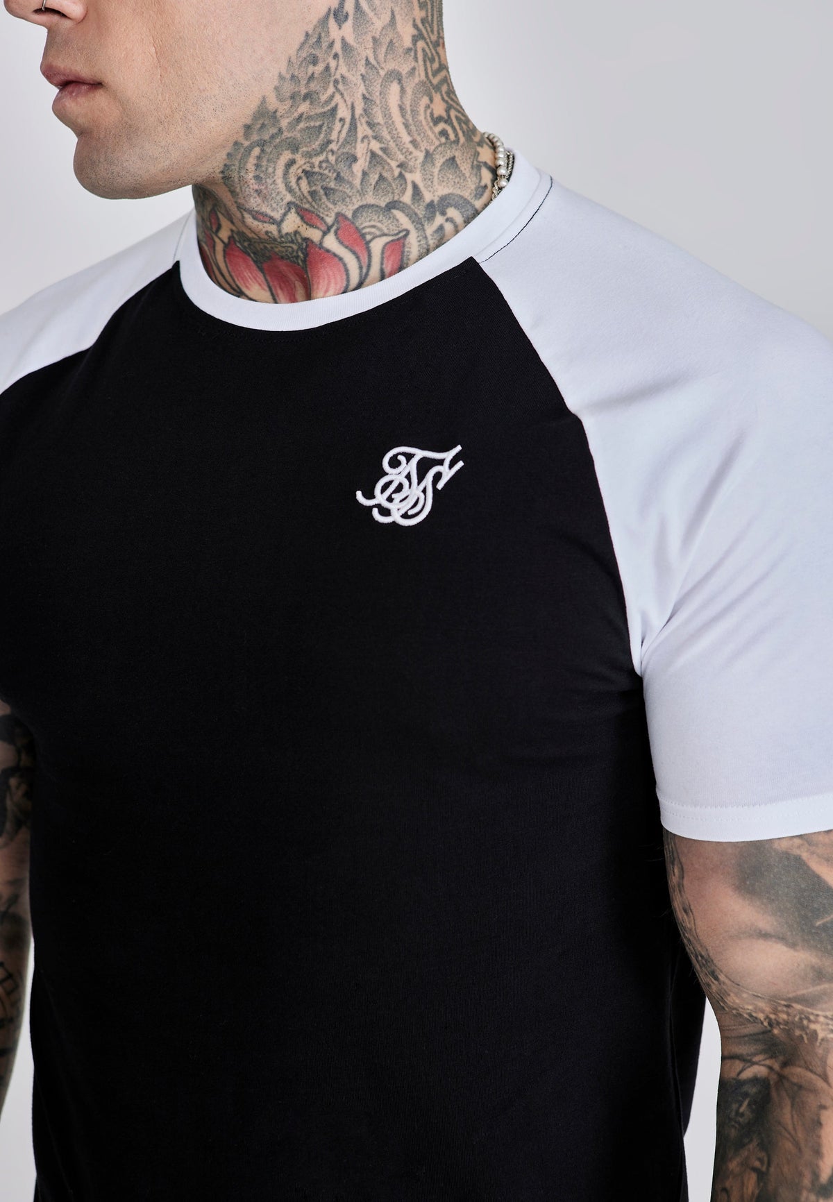 Black White Raglan T-Shirt (1)