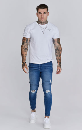Blue Distressed Skinny Jeans (1)