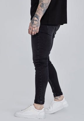 Washed Black Skinny Jeans (2)