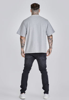 Grey Marl Logo T-Shirt (4)