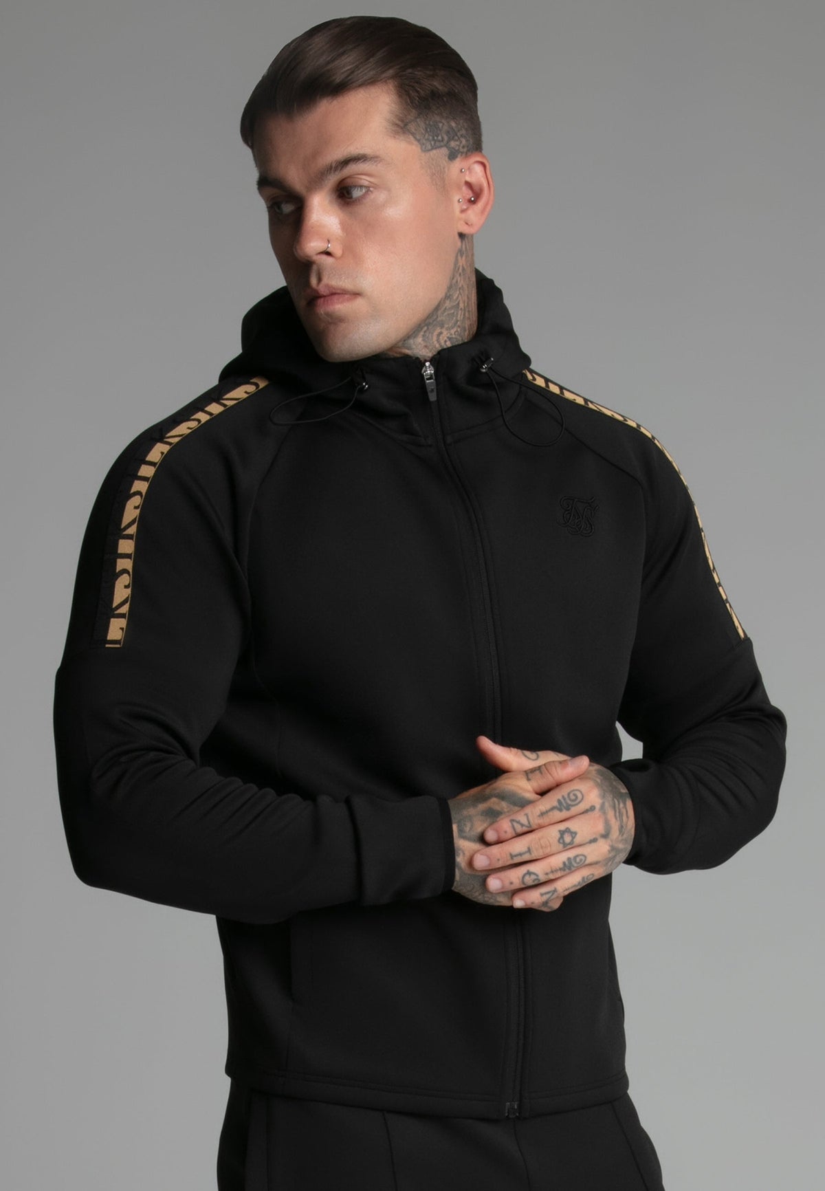 Black Full zip Hoodie