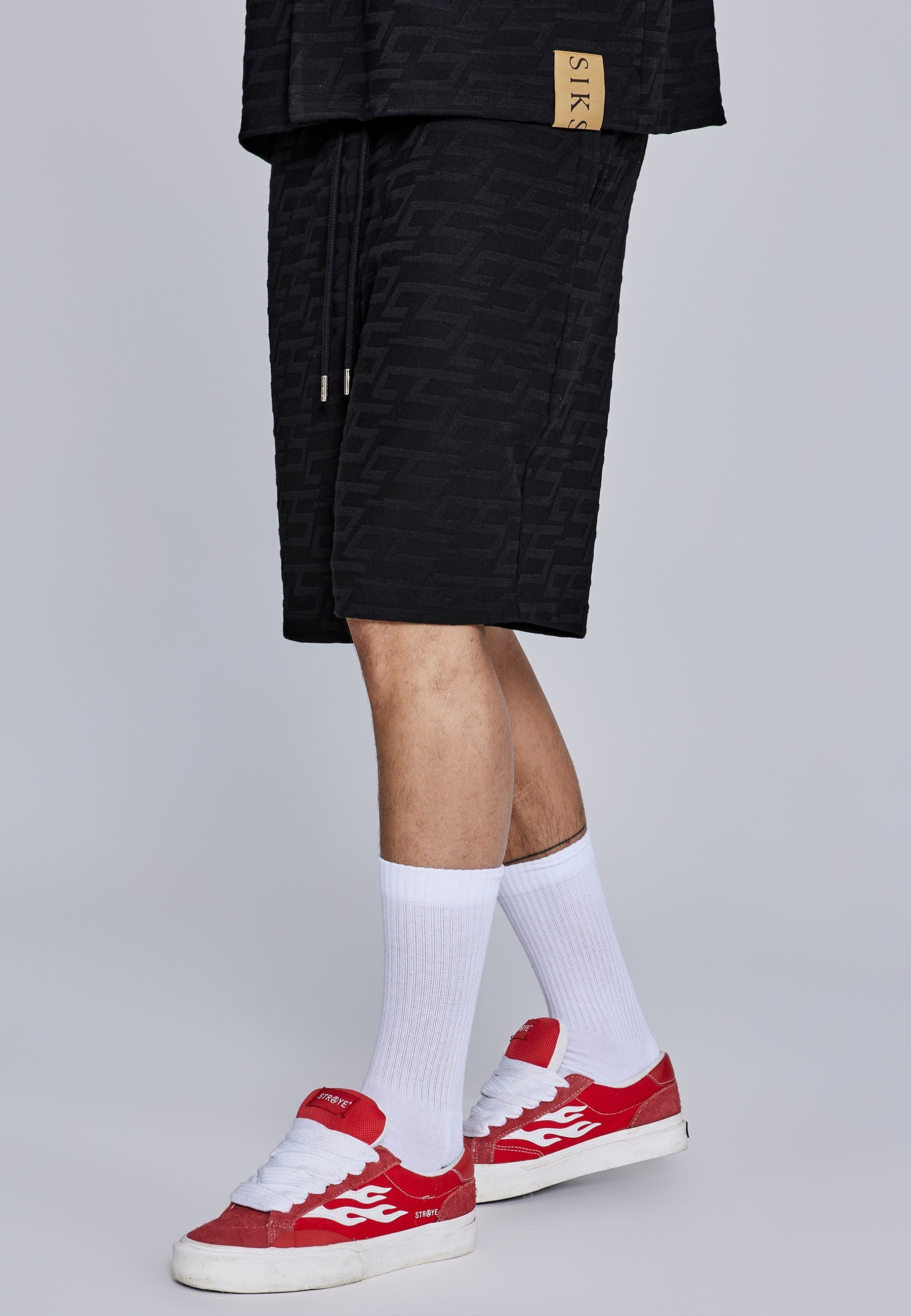 Black Towelling Shorts