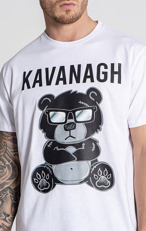 White Mad Bear Tee