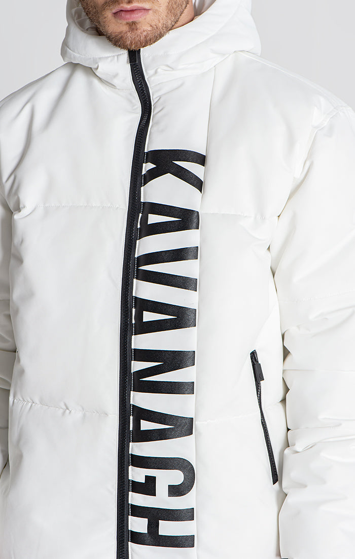 White Peekaboo Puffer Jacket