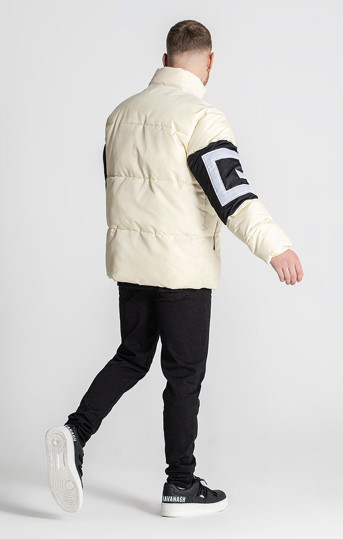 Beige Captain Puffer Jacket