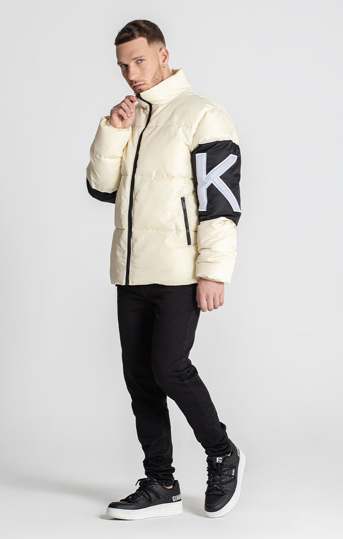 Beige Captain Puffer Jacket