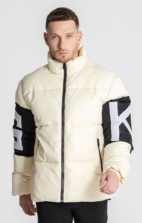 Beige Captain Puffer Jacket