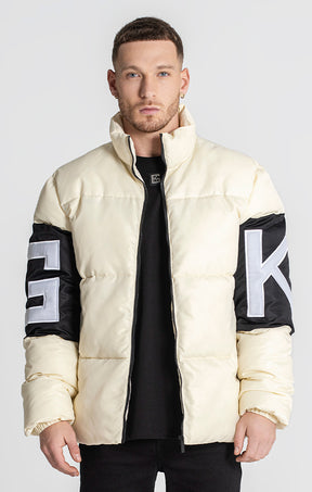 Beige Captain Puffer Jacket