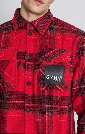 Red Warning Overshirt