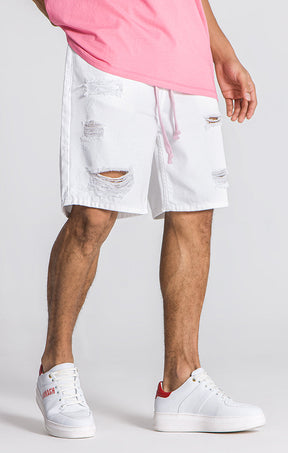 White Lotus Denim Shorts